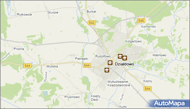 mapa Rudolfowo, Rudolfowo na mapie Targeo