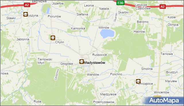 mapa Russocice, Russocice na mapie Targeo