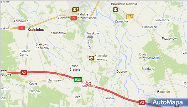 mapa Ruszków Pierwszy, Ruszków Pierwszy na mapie Targeo