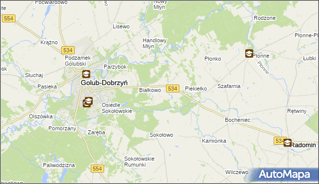 mapa Sadykierz gmina Golub-Dobrzyń, Sadykierz gmina Golub-Dobrzyń na mapie Targeo