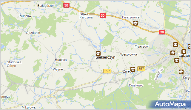 mapa Siekierczyn, Siekierczyn na mapie Targeo