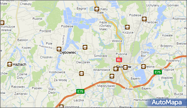 mapa Simoradz, Simoradz na mapie Targeo