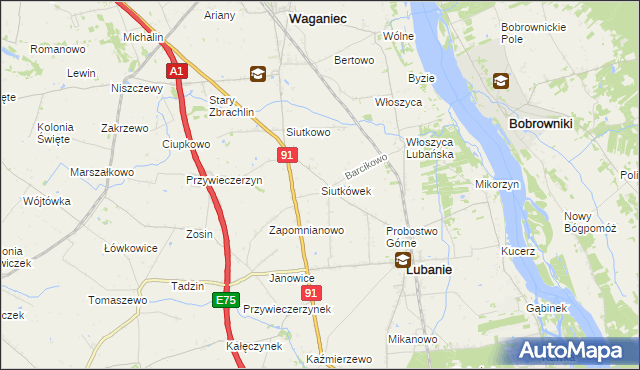 mapa Siutkówek, Siutkówek na mapie Targeo