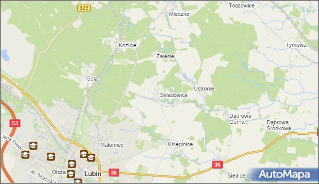 mapa Składowice, Składowice na mapie Targeo