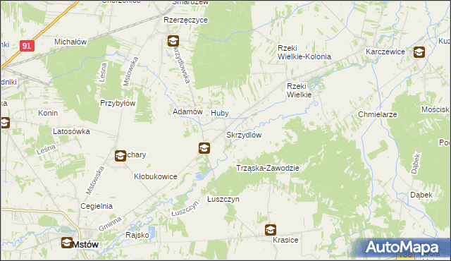 mapa Skrzydlów, Skrzydlów na mapie Targeo