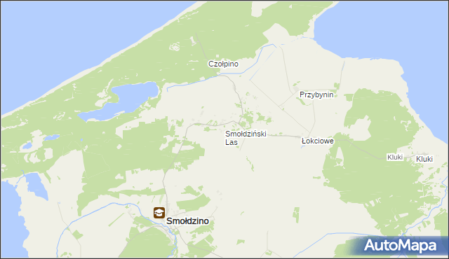 mapa Smołdziński Las, Smołdziński Las na mapie Targeo