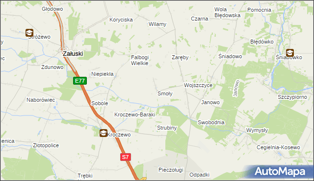 mapa Smoły, Smoły na mapie Targeo