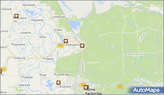 mapa Solarnia gmina Bierawa, Solarnia gmina Bierawa na mapie Targeo
