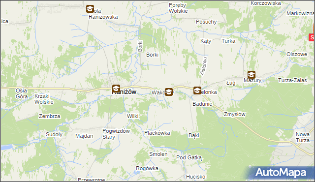 mapa Staniszewskie, Staniszewskie na mapie Targeo