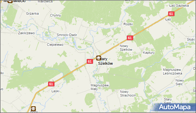 mapa Stary Szelków, Stary Szelków na mapie Targeo