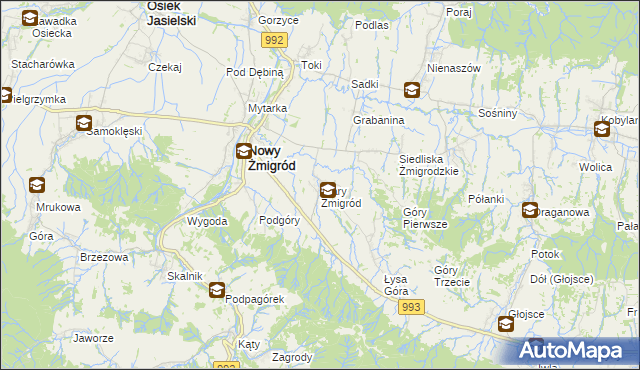 mapa Stary Żmigród, Stary Żmigród na mapie Targeo