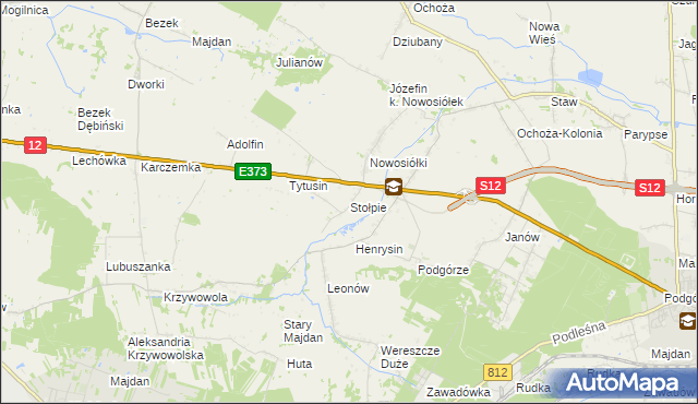 mapa Stołpie gmina Chełm, Stołpie gmina Chełm na mapie Targeo