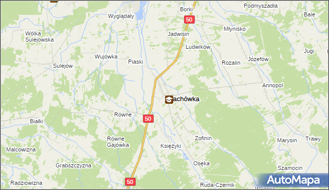 mapa Strachówka, Strachówka na mapie Targeo