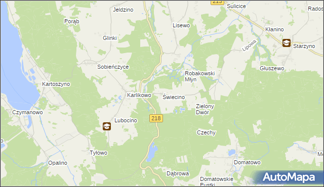 mapa Świecino, Świecino na mapie Targeo