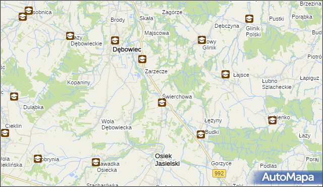 mapa Świerchowa, Świerchowa na mapie Targeo