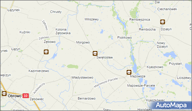 mapa Świętosław gmina Ciechocin, Świętosław gmina Ciechocin na mapie Targeo