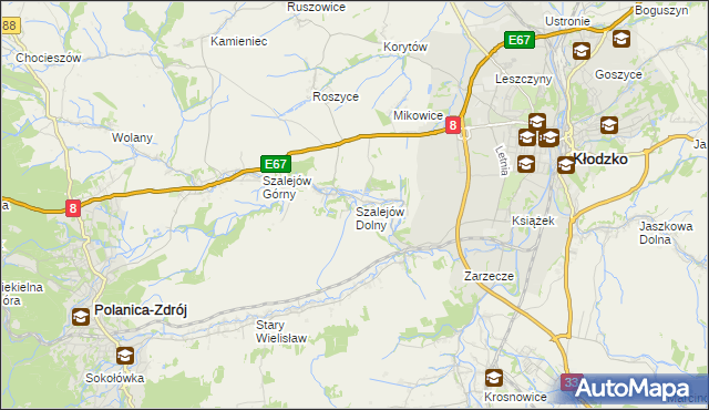 mapa Szalejów Dolny, Szalejów Dolny na mapie Targeo