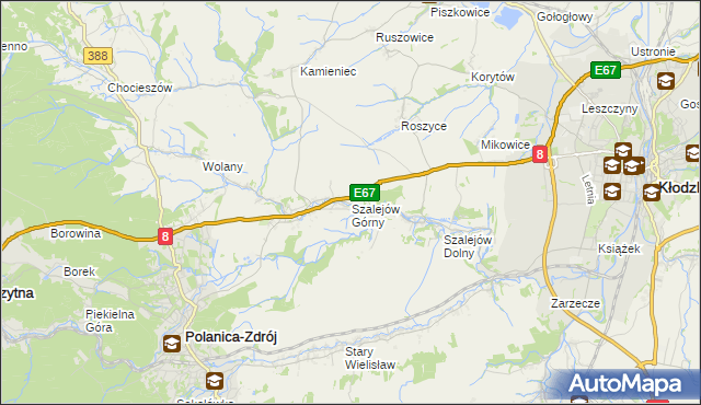 mapa Szalejów Górny, Szalejów Górny na mapie Targeo