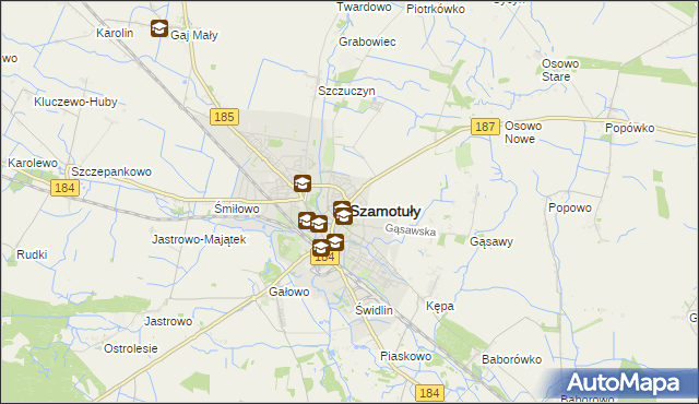 mapa Szamotuły, Szamotuły na mapie Targeo