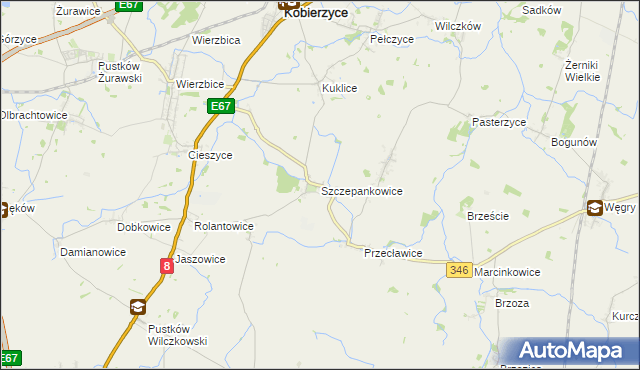 mapa Szczepankowice, Szczepankowice na mapie Targeo