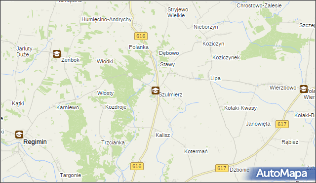 mapa Szulmierz, Szulmierz na mapie Targeo