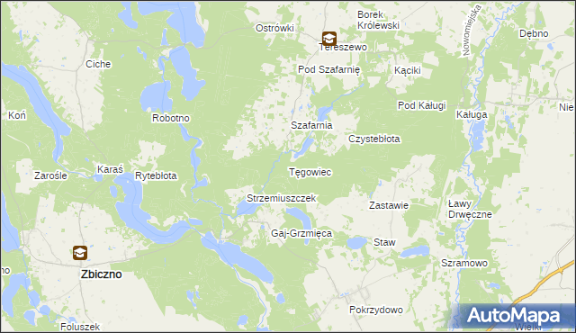 mapa Tęgowiec, Tęgowiec na mapie Targeo