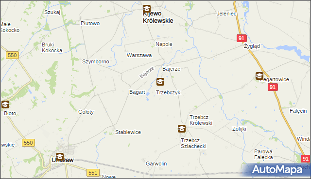 mapa Trzebczyk, Trzebczyk na mapie Targeo