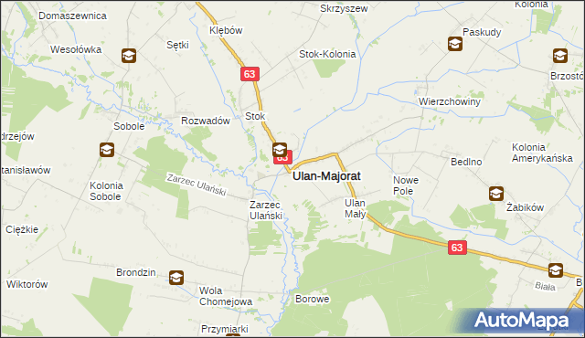 mapa Ulan-Majorat, Ulan-Majorat na mapie Targeo