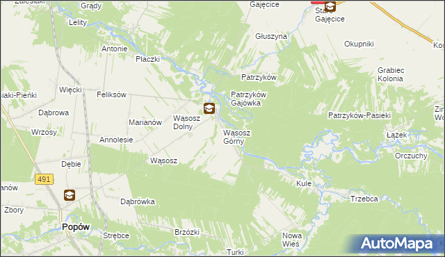 mapa Wąsosz Górny, Wąsosz Górny na mapie Targeo