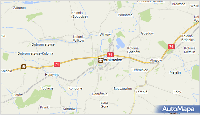 mapa Werbkowice, Werbkowice na mapie Targeo