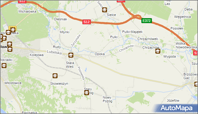 mapa Witowice gmina Końskowola, Witowice gmina Końskowola na mapie Targeo