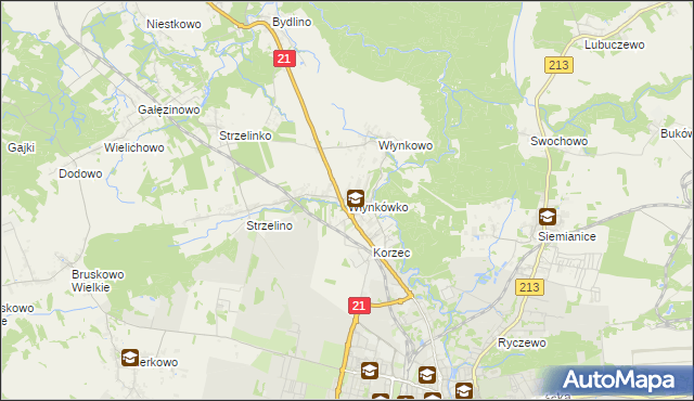 mapa Włynkówko, Włynkówko na mapie Targeo