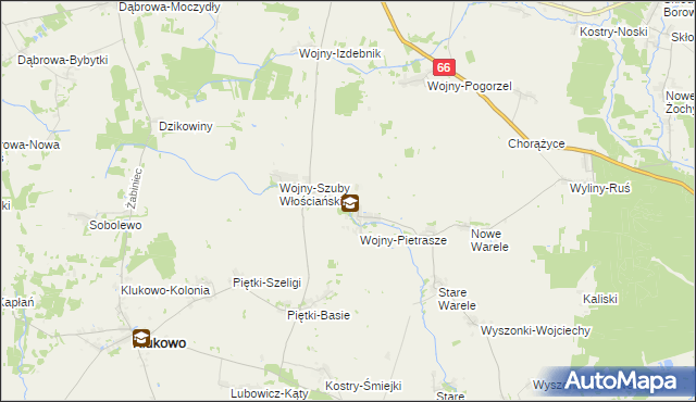 mapa Wojny-Krupy, Wojny-Krupy na mapie Targeo