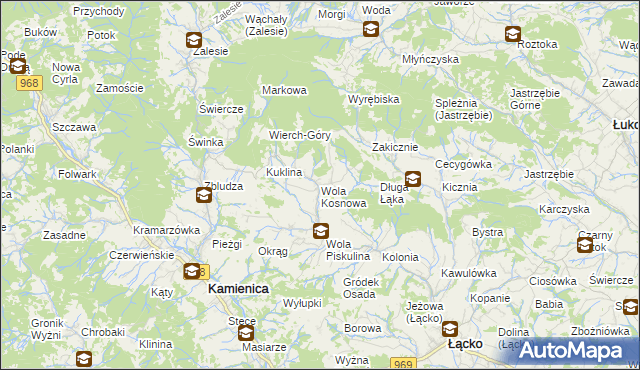 mapa Wola Kosnowa, Wola Kosnowa na mapie Targeo