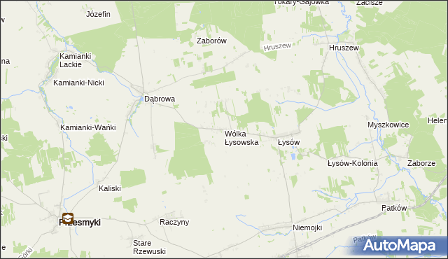 mapa Wólka Łysowska, Wólka Łysowska na mapie Targeo