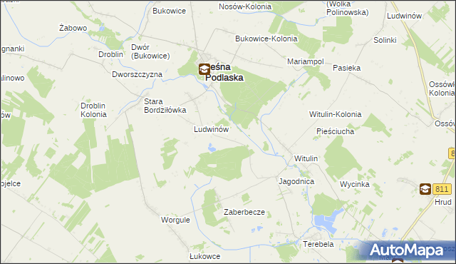 mapa Worgule Osada, Worgule Osada na mapie Targeo