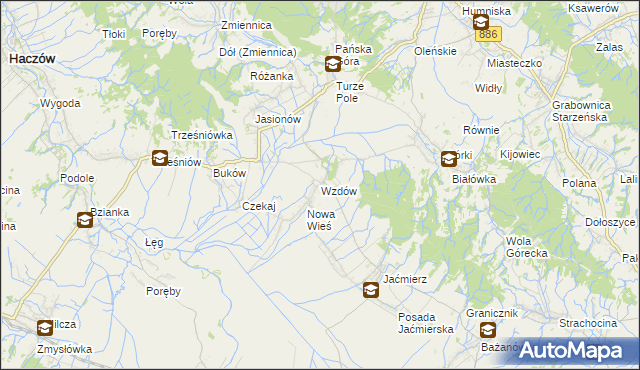mapa Wzdów, Wzdów na mapie Targeo