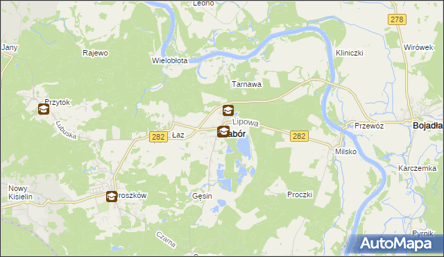 mapa Zabór, Zabór na mapie Targeo