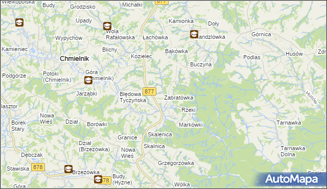 mapa Zabratówka, Zabratówka na mapie Targeo