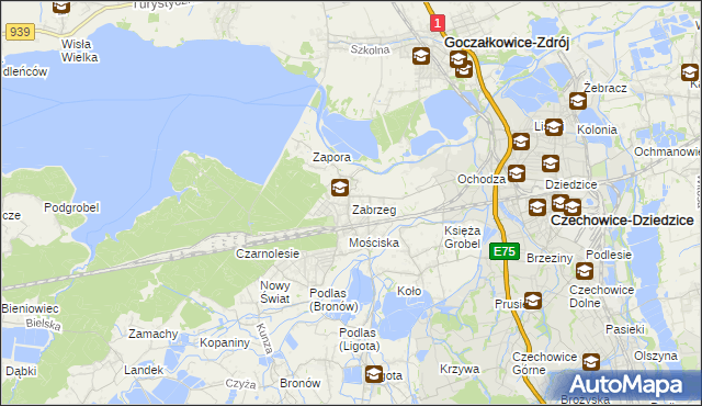 mapa Zabrzeg, Zabrzeg na mapie Targeo