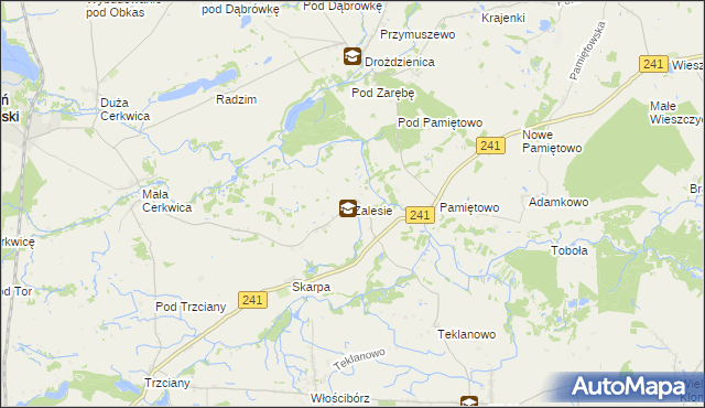 mapa Zalesie gmina Sępólno Krajeńskie, Zalesie gmina Sępólno Krajeńskie na mapie Targeo