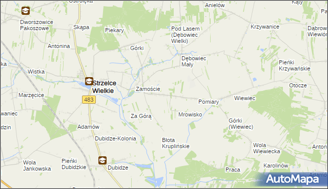 mapa Zamoście-Kolonia, Zamoście-Kolonia na mapie Targeo