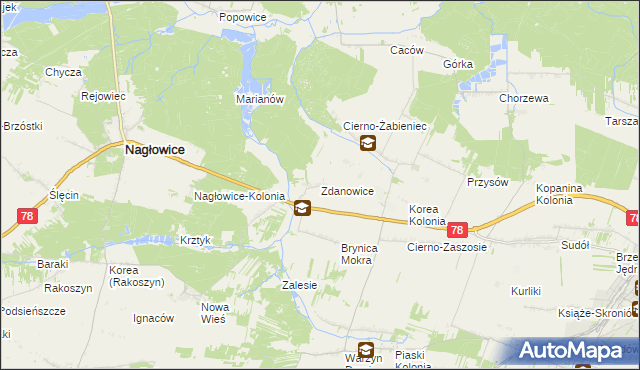 mapa Zdanowice, Zdanowice na mapie Targeo