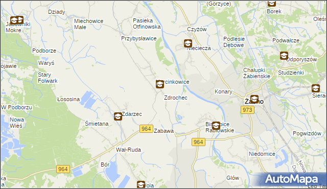 mapa Zdrochec, Zdrochec na mapie Targeo