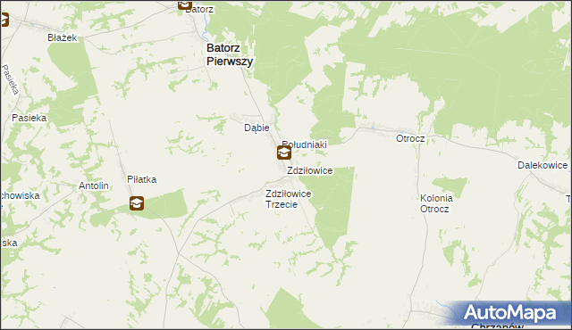 mapa Zdziłowice, Zdziłowice na mapie Targeo