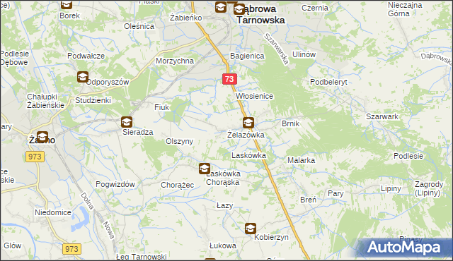 mapa Żelazówka, Żelazówka na mapie Targeo