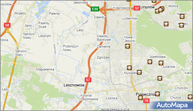 mapa Zgorzała, Zgorzała na mapie Targeo