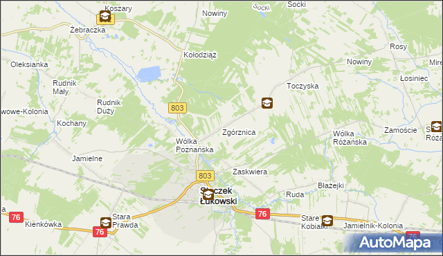 mapa Zgórznica, Zgórznica na mapie Targeo