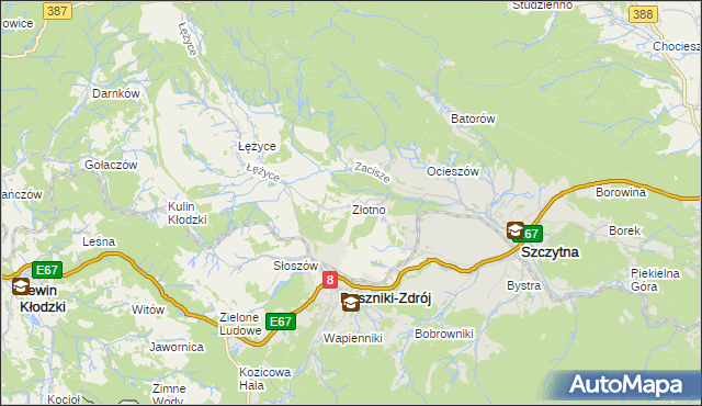 mapa Złotno, Złotno na mapie Targeo