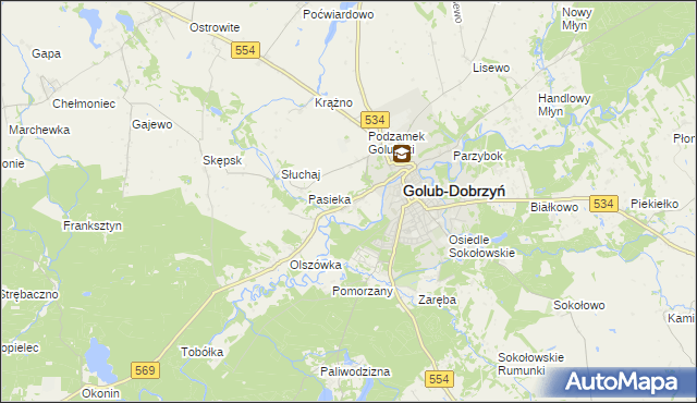 mapa Antoniewo gmina Golub-Dobrzyń, Antoniewo gmina Golub-Dobrzyń na mapie Targeo